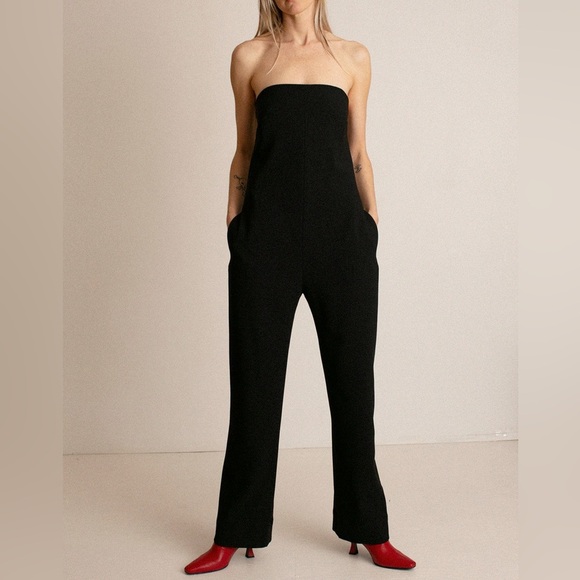 NOMIA NYC Designer Sz 2 Black Fluid Jumpsuit New Without Tag - Picture 2 of 16